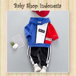 Hoodie Anak Lengan Panjang Red and Blue  large
